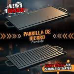 GRILLDUO™ - PARRILLA REVERSIBLE 2 EN 1 DE HIERRO FUNDIDO🔥+ ENVÍO GRATIS 🎁