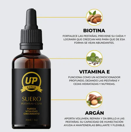 SERUM UP™- ALARGAMIENTO DE PESTAÑAS Y CEJAS + ENVÍO GRATIS📦