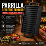 GRILLDUO™ - PARRILLA REVERSIBLE 2 EN 1 DE HIERRO FUNDIDO🔥+ ENVÍO GRATIS 🎁