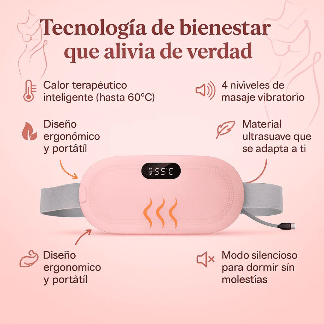 CALMFLOW™ - CINTURÓN TÉRMICO MENSTRUAL - ¡EL MEJOR ALIADO PARA TU CICLO MENSTRUAL! 🌸
